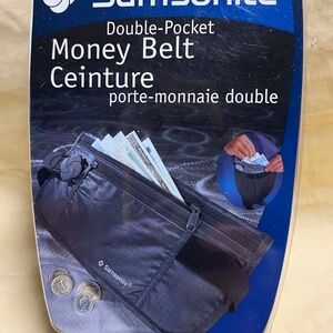 MONEY BELT SAMSONITE, DOUBLE POCKET, ULTRALIGHT RIP-STOP NYLON, PADDED BACK,